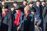 Merchant Navy Association  (Group E3, 40 members) during the Royal British Legion March Past on Remembrance Sunday at the Cenotaph, Whitehall, Westminster, London, 11 November 2018, 11:42.
