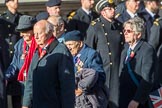 Merchant Navy Association  (Group E3, 40 members) during the Royal British Legion March Past on Remembrance Sunday at the Cenotaph, Whitehall, Westminster, London, 11 November 2018, 11:42.