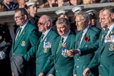 Fleet Air Arm Field Gun Association  (Group E10, 36 members) during the Royal British Legion March Past on Remembrance Sunday at the Cenotaph, Whitehall, Westminster, London, 11 November 2018, 11:42.