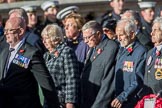 Flower Class Corvette Association  (Group E16, 18 members) during the Royal British Legion March Past on Remembrance Sunday at the Cenotaph, Whitehall, Westminster, London, 11 November 2018, 11:43.