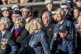 Flower Class Corvette Association  (Group E16, 18 members) during the Royal British Legion March Past on Remembrance Sunday at the Cenotaph, Whitehall, Westminster, London, 11 November 2018, 11:43.