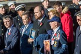 HMS Glorious, Ardent & Acasta Association  (GLARAC) Association (Group E17, 27 members) during the Royal British Legion March Past on Remembrance Sunday at the Cenotaph, Whitehall, Westminster, London, 11 November 2018, 11:43.