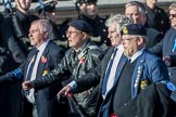 HMS Bulwark, Albion & Centaur Association  (Group E26, 6 members) during the Royal British Legion March Past on Remembrance Sunday at the Cenotaph, Whitehall, Westminster, London, 11 November 2018, 11:44.