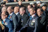 HMS Ark Royal Association  (Group E27, 28 members) during the Royal British Legion March Past on Remembrance Sunday at the Cenotaph, Whitehall, Westminster, London, 11 November 2018, 11:44.