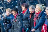 Queen Alexandra's Royal Naval Nursing Service Association  (Group E32, 32 members) during the Royal British Legion March Past on Remembrance Sunday at the Cenotaph, Whitehall, Westminster, London, 11 November 2018, 11:45.