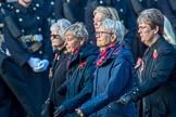 Queen Alexandra's Royal Naval Nursing Service Association  (Group E32, 32 members) during the Royal British Legion March Past on Remembrance Sunday at the Cenotaph, Whitehall, Westminster, London, 11 November 2018, 11:45.