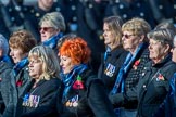 Association  of Wrens (Group E45, 115 members) during the Royal British Legion March Past on Remembrance Sunday at the Cenotaph, Whitehall, Westminster, London, 11 November 2018, 11:47.