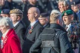 The Not Forgotten Association  (Group F5, 47 members) during the Royal British Legion March Past on Remembrance Sunday at the Cenotaph, Whitehall, Westminster, London, 11 November 2018, 11:50.