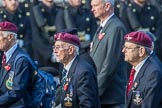 Suez Veterans' Association (Group F15, 32 members) during the Royal British Legion March Past on Remembrance Sunday at the Cenotaph, Whitehall, Westminster, London, 11 November 2018, 11:52.