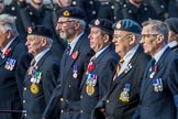 Aden Veterans Association (Group F16, 53 members) during the Royal British Legion March Past on Remembrance Sunday at the Cenotaph, Whitehall, Westminster, London, 11 November 2018, 11:52.