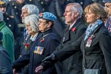 Aden Veterans Association (Group F16, 53 members) during the Royal British Legion March Past on Remembrance Sunday at the Cenotaph, Whitehall, Westminster, London, 11 November 2018, 11:52.