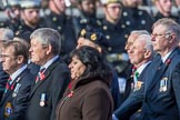 The South Atlantic Medal Association 1982 (Group F17, 150 members) during the Royal British Legion March Past on Remembrance Sunday at the Cenotaph, Whitehall, Westminster, London, 11 November 2018, 11:52.