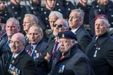The South Atlantic Medal Association 1982 (Group F17, 150 members) during the Royal British Legion March Past on Remembrance Sunday at the Cenotaph, Whitehall, Westminster, London, 11 November 2018, 11:53.