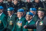 Irish United Nations Veterans Association  (Group F18, 14 members) during the Royal British Legion March Past on Remembrance Sunday at the Cenotaph, Whitehall, Westminster, London, 11 November 2018, 11:53.