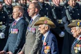Canadian Veterans Association, UK (Group F19, 10 members) during the Royal British Legion March Past on Remembrance Sunday at the Cenotaph, Whitehall, Westminster, London, 11 November 2018, 11:53.