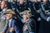 Canadian Veterans Association, UK (Group F19, 10 members) during the Royal British Legion March Past on Remembrance Sunday at the Cenotaph, Whitehall, Westminster, London, 11 November 2018, 11:53.