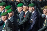 The Ammunition Technicians' Association (Group F28, 37 members) during the Royal British Legion March Past on Remembrance Sunday at the Cenotaph, Whitehall, Westminster, London, 11 November 2018, 11:54.