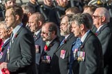 The Cheshire and North Wales Volunteer Decoration and Long Service Medallist’s Association (Group F29, 24 members) during the Royal British Legion March Past on Remembrance Sunday at the Cenotaph, Whitehall, Westminster, London, 11 November 2018, 11:54.
