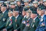 Royal Green Jackets (Group A2, 153 members) during the Royal British Legion March Past on Remembrance Sunday at the Cenotaph, Whitehall, Westminster, London, 11 November 2018, 11:55.