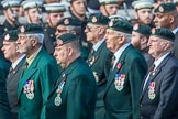 Royal Green Jackets (Group A2, 153 members)  during the Royal British Legion March Past on Remembrance Sunday at the Cenotaph, Whitehall, Westminster, London, 11 November 2018, 11:55.