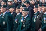 Royal Green Jackets (Group A2, 153 members) during the Royal British Legion March Past on Remembrance Sunday at the Cenotaph, Whitehall, Westminster, London, 11 November 2018, 11:55.