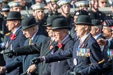 Regimental Association of The Rifles and The Royal Gloucestershire (Group A6, 33 members) during the Royal British Legion March Past on Remembrance Sunday at the Cenotaph, Whitehall, Westminster, London, 11 November 2018, 11:56.