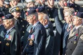 Regimental Association of The Rifles and The Royal Gloucestershire (Group A6, 33 members) during the Royal British Legion March Past on Remembrance Sunday at the Cenotaph, Whitehall, Westminster, London, 11 November 2018, 11:56.