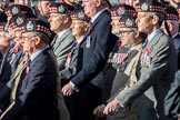 KOSB -The Kings Own Scottish Borderers Association (Group A9, 75 members) during the Royal British Legion March Past on Remembrance Sunday at the Cenotaph, Whitehall, Westminster, London, 11 November 2018, 11:57.