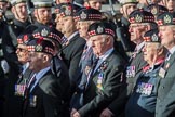 KOSB -The Kings Own Scottish Borderers Association (Group A9, 75 members) during the Royal British Legion March Past on Remembrance Sunday at the Cenotaph, Whitehall, Westminster, London, 11 November 2018, 11:57.