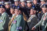 Queen's Own Highlanders Regimental Association (Group A11, 55 members) during the Royal British Legion March Past on Remembrance Sunday at the Cenotaph, Whitehall, Westminster, London, 11 November 2018, 11:57.