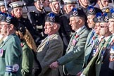 Queen's Own Highlanders Regimental Association (Group A11, 55 members) during the Royal British Legion March Past on Remembrance Sunday at the Cenotaph, Whitehall, Westminster, London, 11 November 2018, 11:57.
