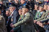 Queen's Own Highlanders Regimental Association (Group A11, 55 members) during the Royal British Legion March Past on Remembrance Sunday at the Cenotaph, Whitehall, Westminster, London, 11 November 2018, 11:57.