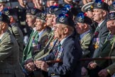 Queen's Own Highlanders Regimental Association (Group A11, 55 members) during the Royal British Legion March Past on Remembrance Sunday at the Cenotaph, Whitehall, Westminster, London, 11 November 2018, 11:57.