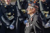 The Gordon Highlanders London Association (Group A12, 37 members) during the Royal British Legion March Past on Remembrance Sunday at the Cenotaph, Whitehall, Westminster, London, 11 November 2018, 11:58.
