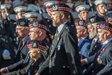 The Gordon Highlanders London Association (Group A12, 37 members) during the Royal British Legion March Past on Remembrance Sunday at the Cenotaph, Whitehall, Westminster, London, 11 November 2018, 11:58.