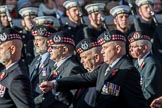 The Gordon Highlanders London Association (Group A12, 37 members) during the Royal British Legion March Past on Remembrance Sunday at the Cenotaph, Whitehall, Westminster, London, 11 November 2018, 11:58.