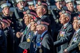 The Regimental Association of the Argyll and Sutherland High (Group A13, 50 members) during the Royal British Legion March Past on Remembrance Sunday at the Cenotaph, Whitehall, Westminster, London, 11 November 2018, 11:58.