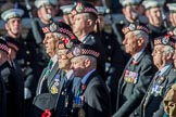 The Regimental Association of the Argyll and Sutherland High (Group A13, 50 members) during the Royal British Legion March Past on Remembrance Sunday at the Cenotaph, Whitehall, Westminster, London, 11 November 2018, 11:58.