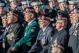 The Regimental Association of the Argyll and Sutherland High (Group A13, 50 members) during the Royal British Legion March Past on Remembrance Sunday at the Cenotaph, Whitehall, Westminster, London, 11 November 2018, 11:58.