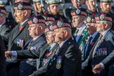 The Regimental Association of the Argyll and Sutherland High (Group A13, 50 members) during the Royal British Legion March Past on Remembrance Sunday at the Cenotaph, Whitehall, Westminster, London, 11 November 2018, 11:58.
