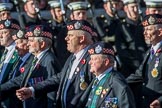 The Regimental Association of the Argyll and Sutherland High (Group A13, 50 members) during the Royal British Legion March Past on Remembrance Sunday at the Cenotaph, Whitehall, Westminster, London, 11 November 2018, 11:58.