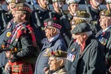 Fraserburgh and Macduff Gordon Highlanders Association (Group A15, 15 members) during the Royal British Legion March Past on Remembrance Sunday at the Cenotaph, Whitehall, Westminster, London, 11 November 2018, 11:58.