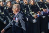 Coldstream Guards Association (Group A18, 30 members) during the Royal British Legion March Past on Remembrance Sunday at the Cenotaph, Whitehall, Westminster, London, 11 November 2018, 11:59