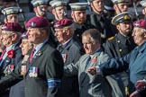 Guards Parachute Association (Group A20, 24 members) during the Royal British Legion March Past on Remembrance Sunday at the Cenotaph, Whitehall, Westminster, London, 11 November 2018, 11:59.