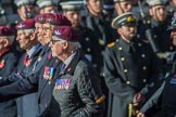Guards Parachute Association (Group A20, 24 members) during the Royal British Legion March Past on Remembrance Sunday at the Cenotaph, Whitehall, Westminster, London, 11 November 2018, 11:59.