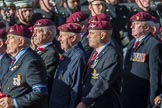 The Parachute Regimental Association (Group A21, 101 members) during the Royal British Legion March Past on Remembrance Sunday at the Cenotaph, Whitehall, Westminster, London, 11 November 2018, 11:59.