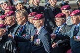 The Parachute Regimental Association (Group A21, 101 members) during the Royal British Legion March Past on Remembrance Sunday at the Cenotaph, Whitehall, Westminster, London, 11 November 2018, 11:59.