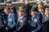Green Howards Association (Group A22, 35 members) during the Royal British Legion March Past on Remembrance Sunday at the Cenotaph, Whitehall, Westminster, London, 11 November 2018, 11:59.