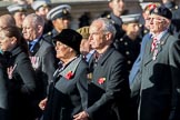 Yorkshire Regiment Association (Group A23, 51 members) during the Royal British Legion March Past on Remembrance Sunday at the Cenotaph, Whitehall, Westminster, London, 11 November 2018, 12:00.