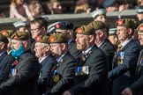 The King's Own Royal Border Regiment (Group A24, 80 members) during the Royal British Legion March Past on Remembrance Sunday at the Cenotaph, Whitehall, Westminster, London, 11 November 2018, 12:00.